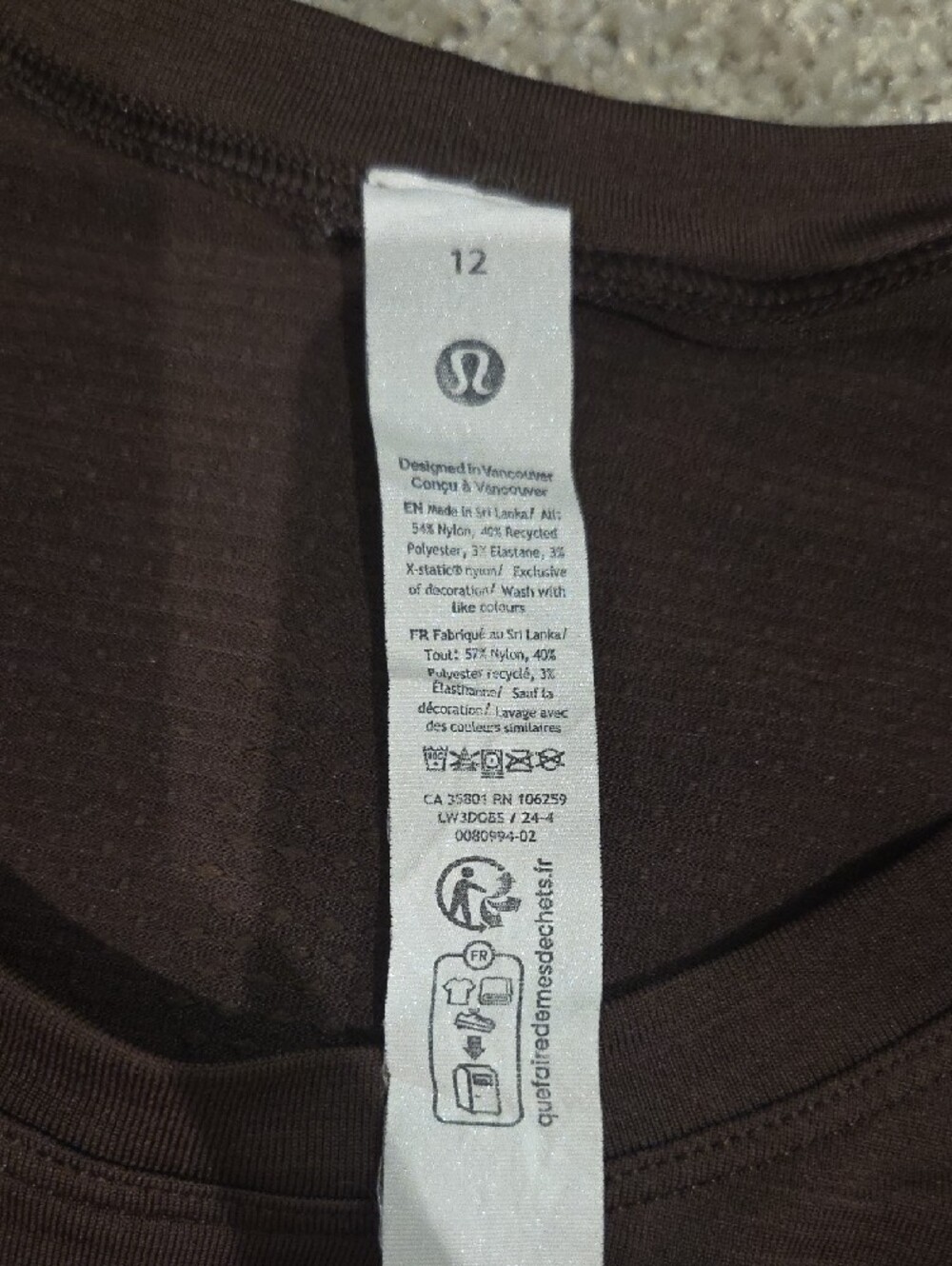 lululemon athletica Brown Long-Sleeve Swiftly Tech. - Picture 2 of 3